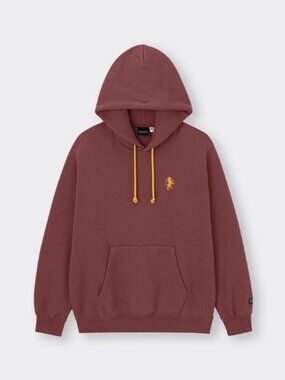 GU Men's Heavy Weight Sweat Hoodie Harry Potter Size S In Wine